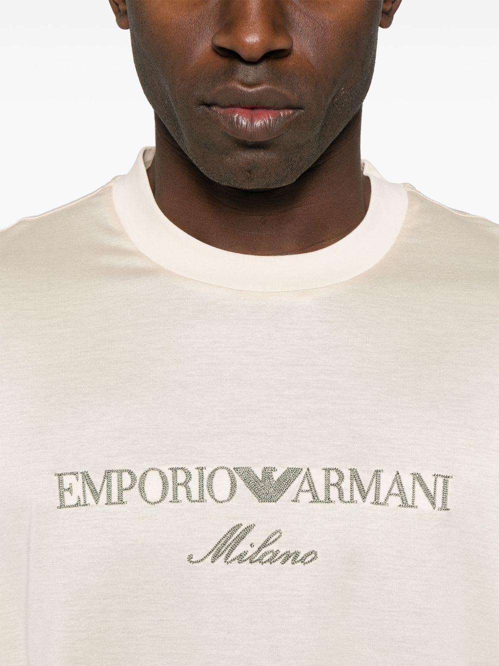 Emporio Armani logo-embroidered T-shirt Topwear Emporio Armani