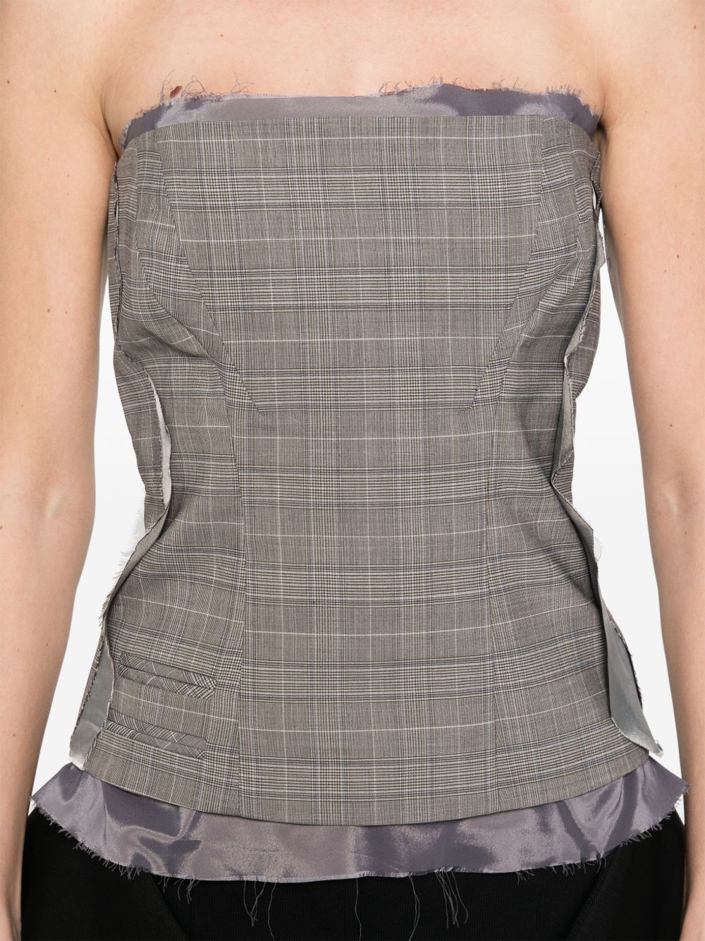 Ottolinger plaid check corset Topwear Ottolinger