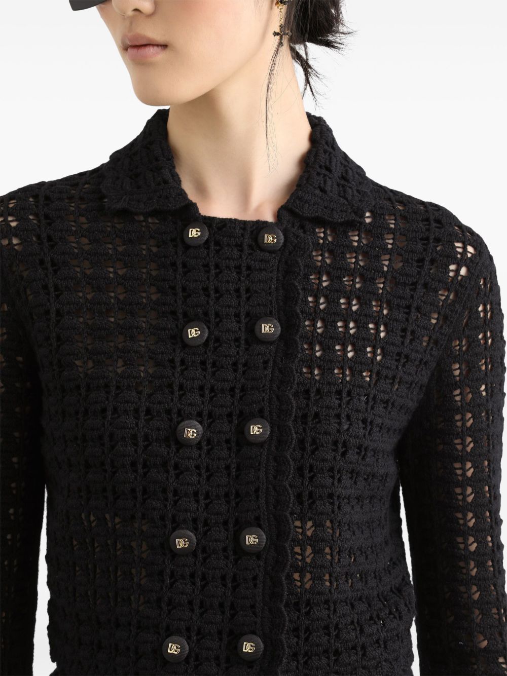 Dolce & Gabbana crochet-knit cardigan Topwear Dolce & Gabbana