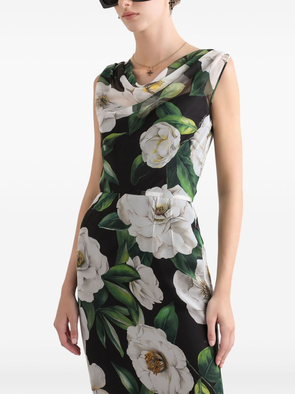 Dolce & Gabbana floral print chiffon midi dress Dresses Dolce & Gabbana