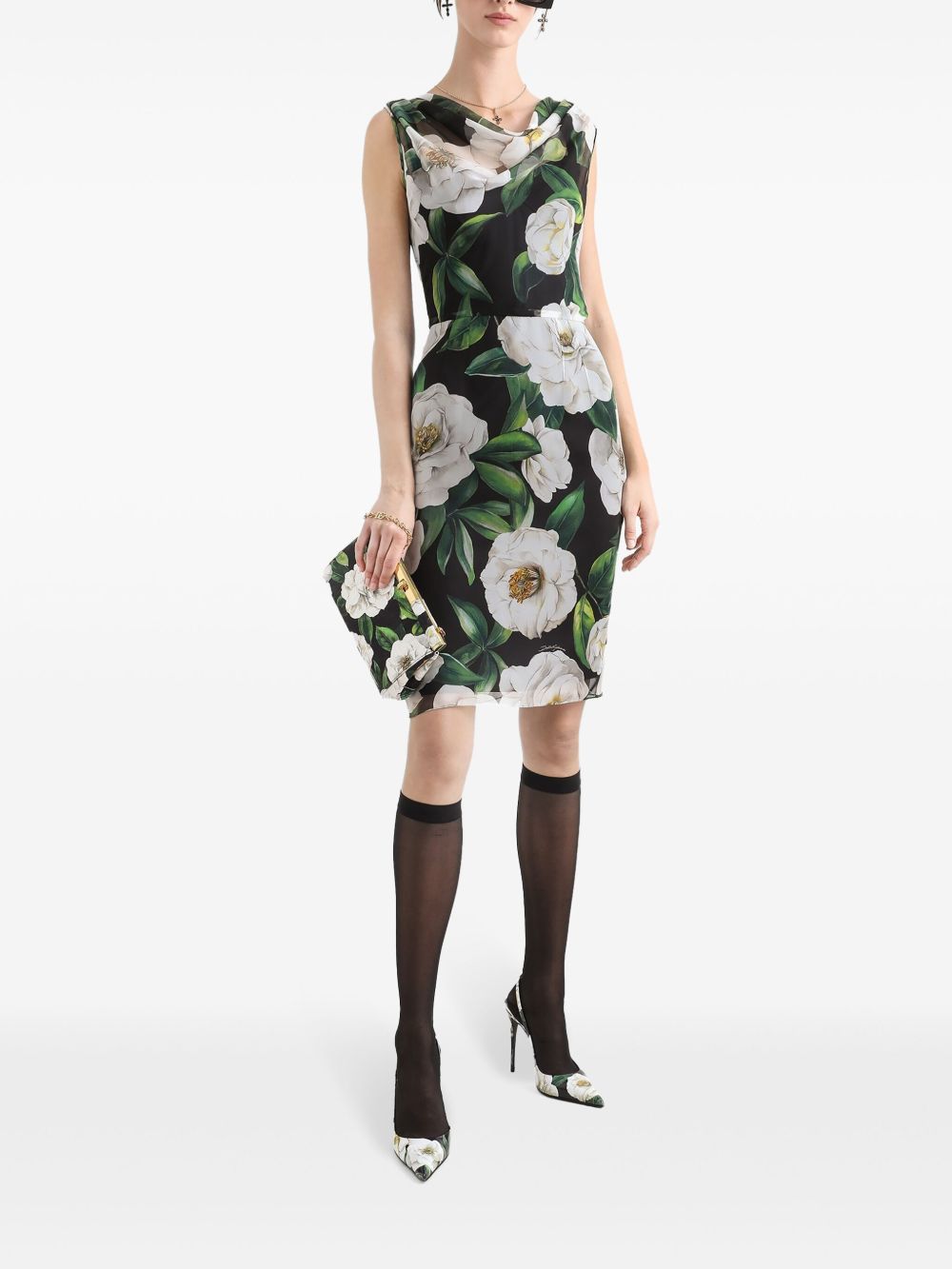 Dolce & Gabbana floral print chiffon midi dress Dresses Dolce & Gabbana