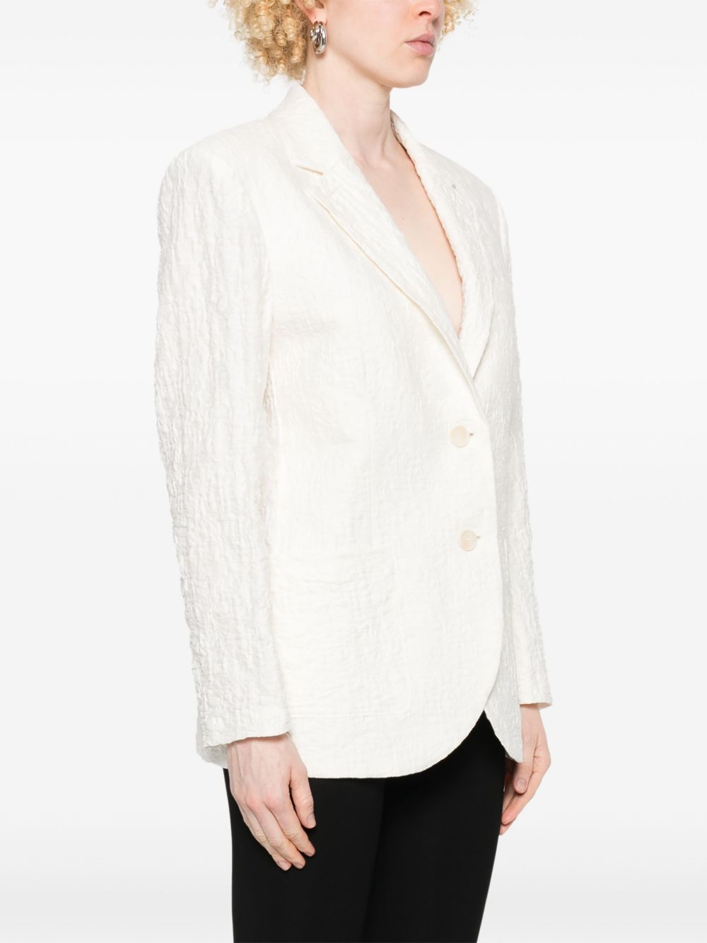 Harris Wharf London crinkled shoulder-pads blazer Jackets Harris Wharf London