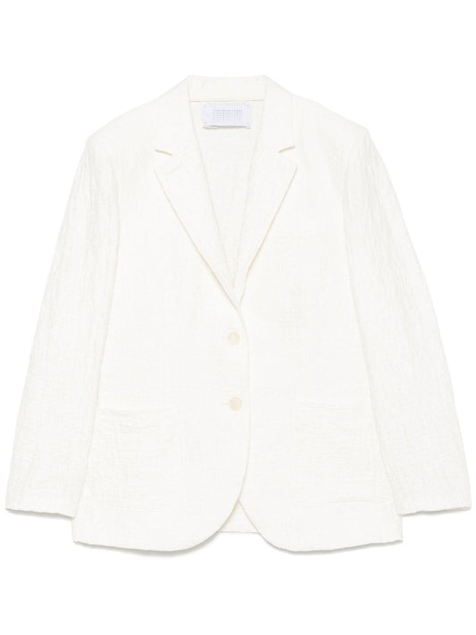 Harris Wharf London crinkled shoulder-pads blazer