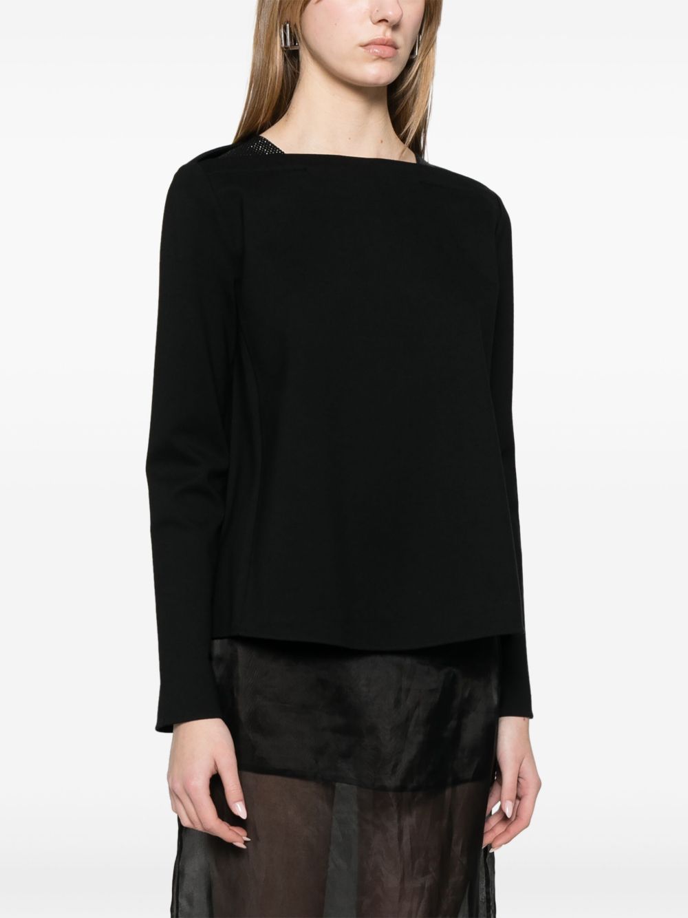 Emporio Armani crystal-embellished sweatshirt Topwear Emporio Armani