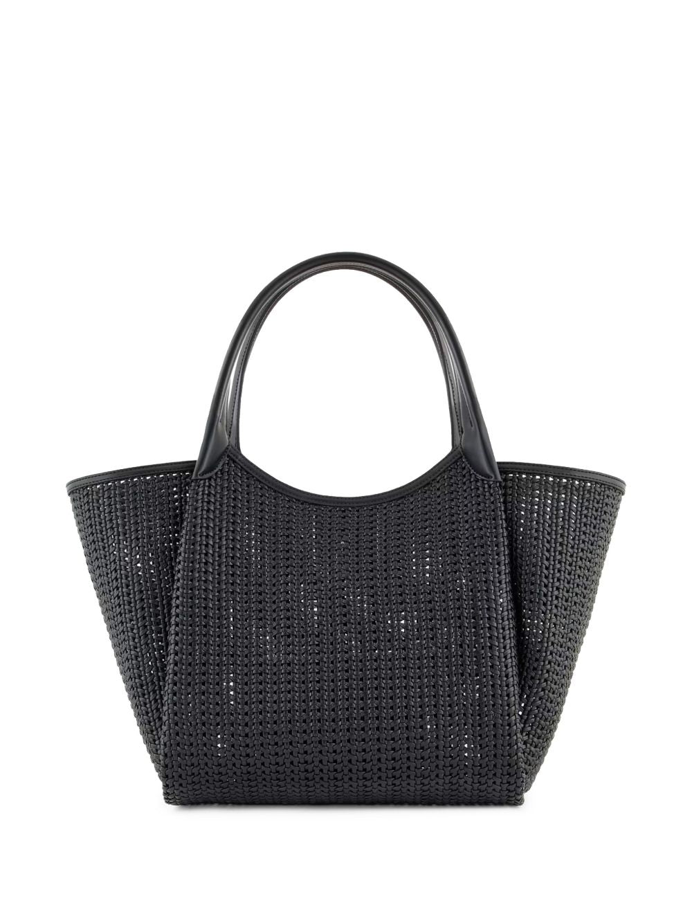 Emporio Armani Shopper made of braided material with logo pendant Shopper Emporio Armani