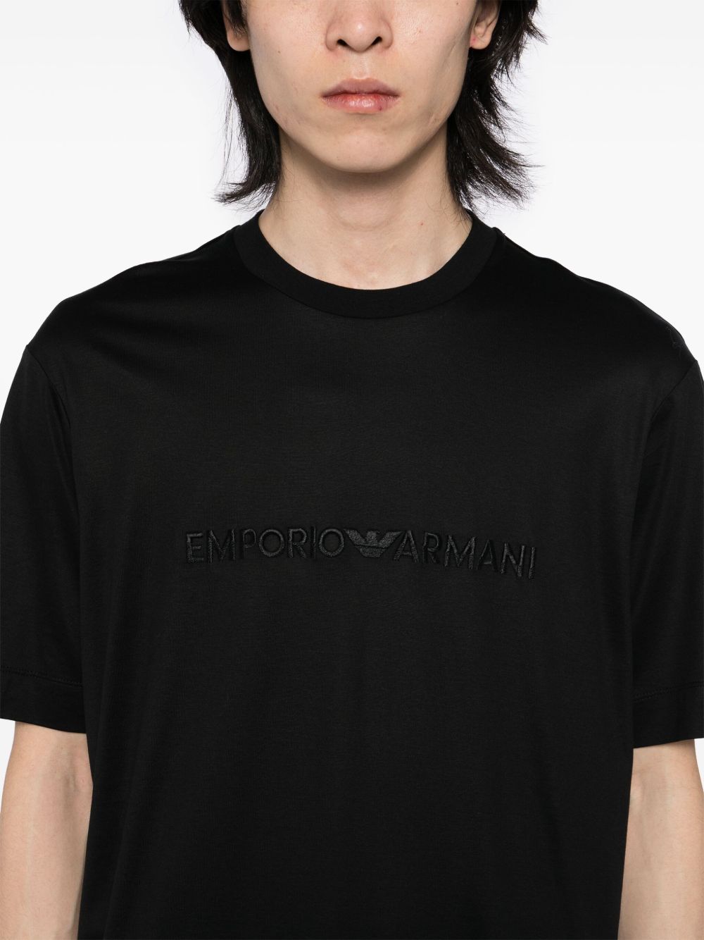 Emporio Armani T-shirts and Polos Black Topwear Emporio Armani