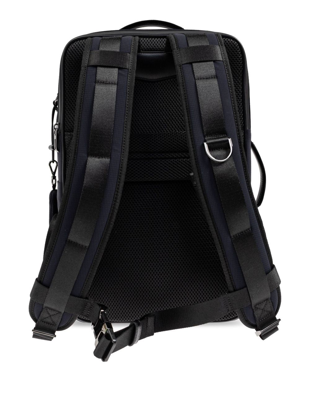 Front view with bag zipped and handles upright.