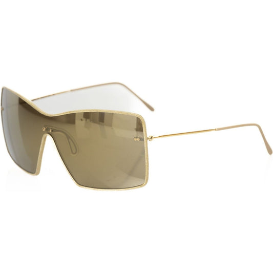 Frankie Morello Gold Metallic Sunglasses for Women Frankie Morello