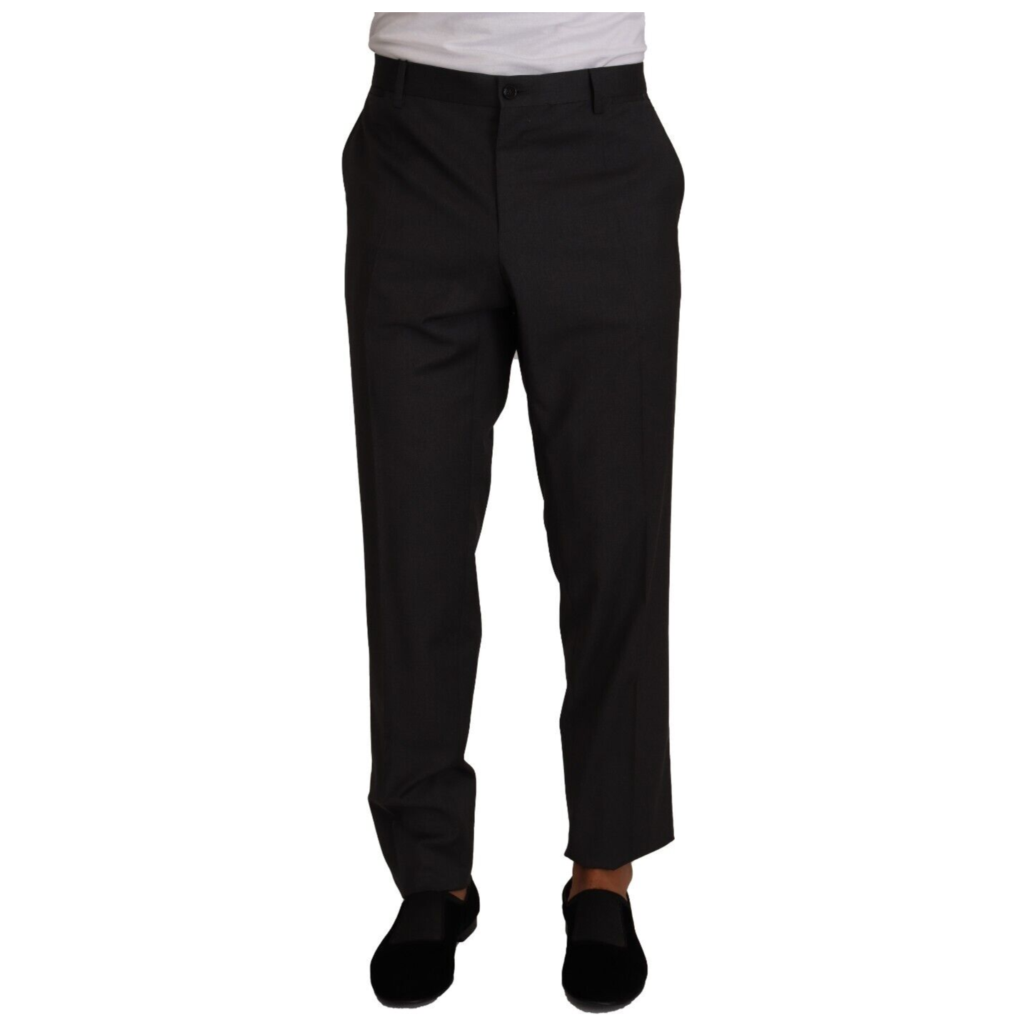 Dolce & Gabbana Gray Wool Formal Tuxedo Trouser Dress Pants