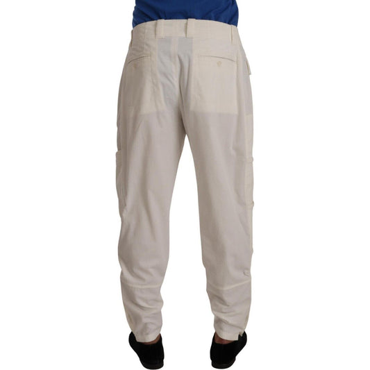 Dolce & Gabbana Elegant Off White Cargo Pants - Regular Fit Dolce & Gabbana