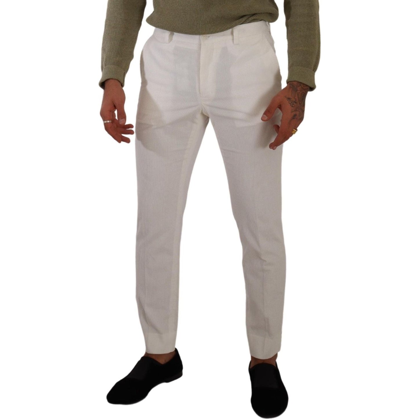 Dolce & Gabbana Elegant Slim Fit Cotton Trousers Dolce & Gabbana