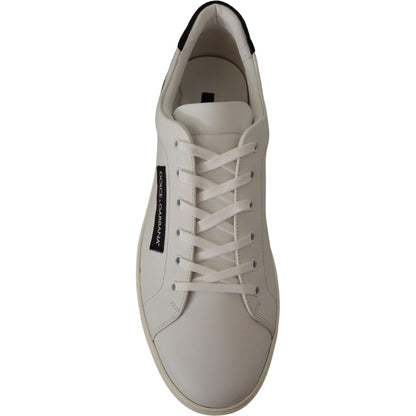 Dolce & Gabbana Elegant White Leather Low Top Sneakers Dolce & Gabbana