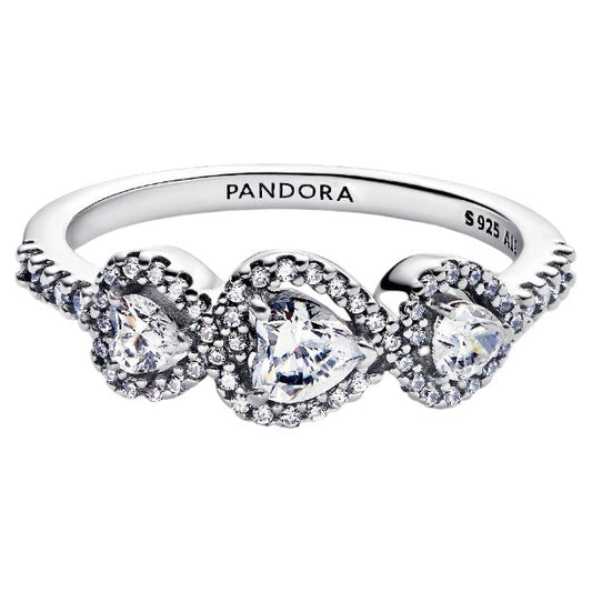 PANDORA Mod. HALO HEART TRILOGY RING-0