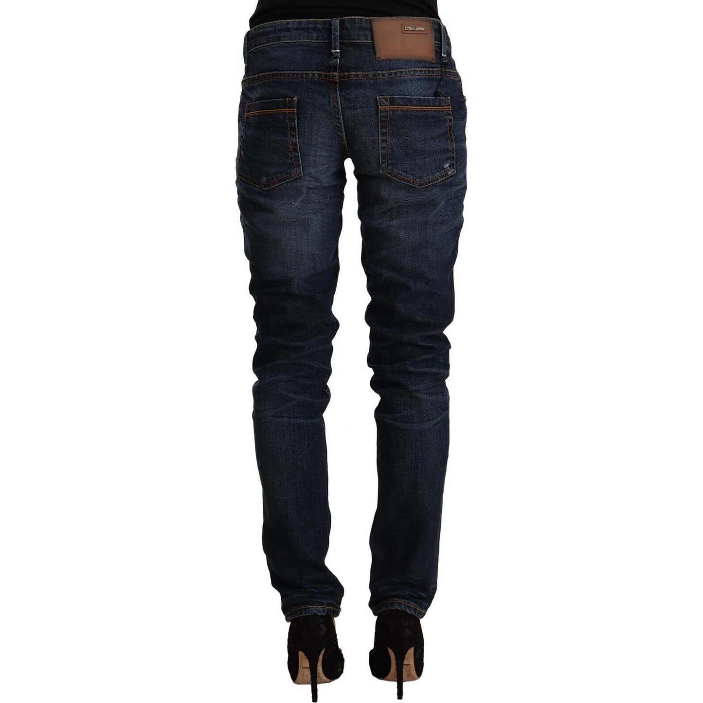 Acht Chic Slim Fit Blue Washed Denim Acht