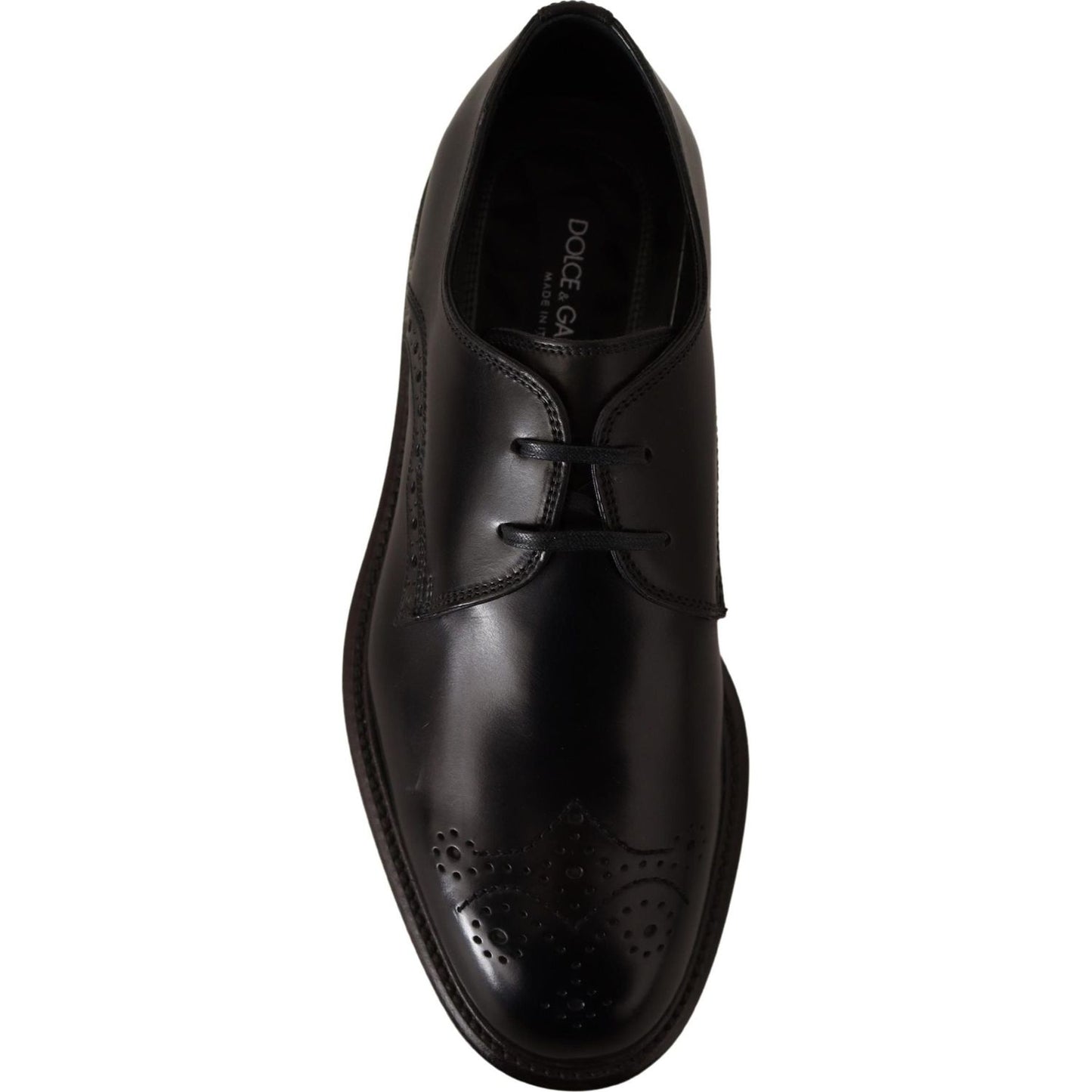 Dolce & Gabbana Black Leather Dress Formal Derby Shoes