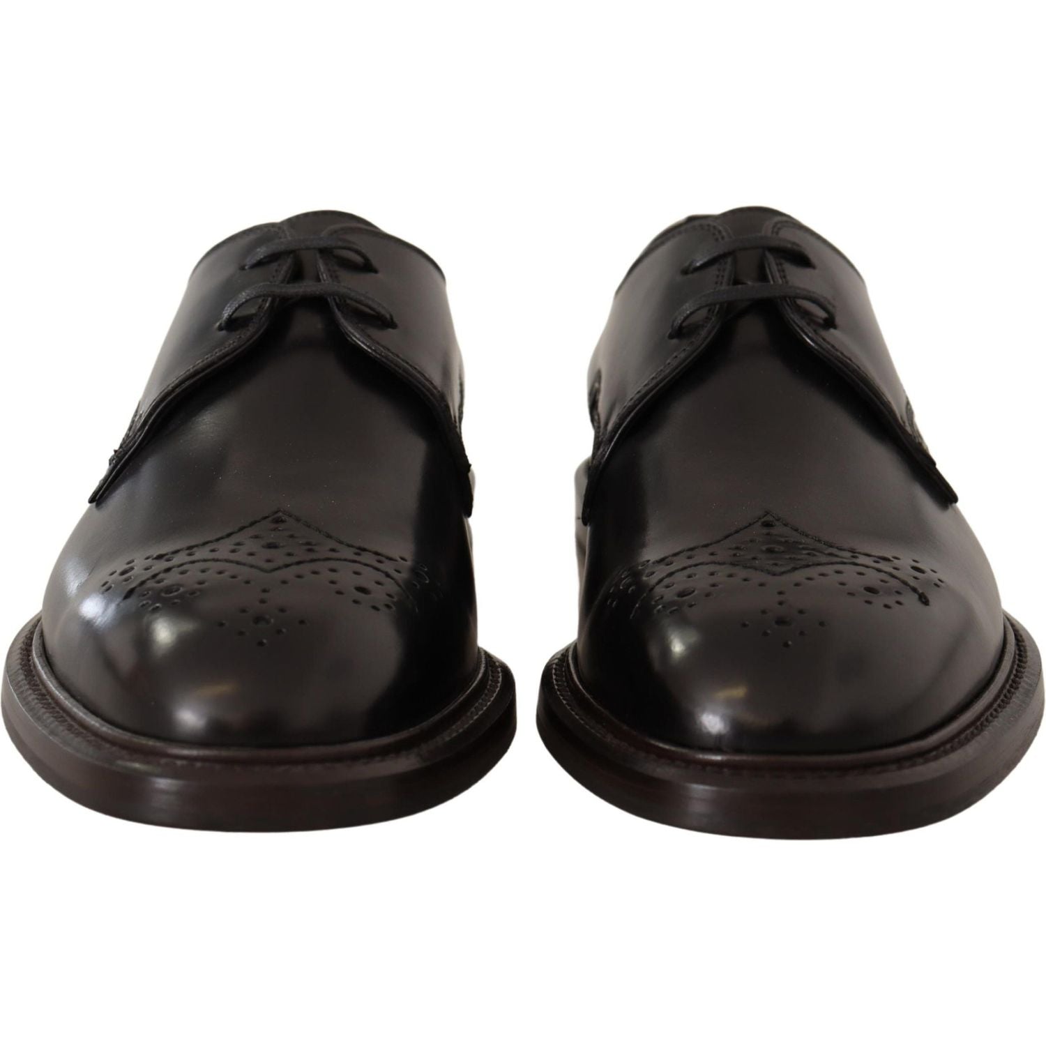 Dolce & Gabbana Black Leather Dress Formal Derby Shoes