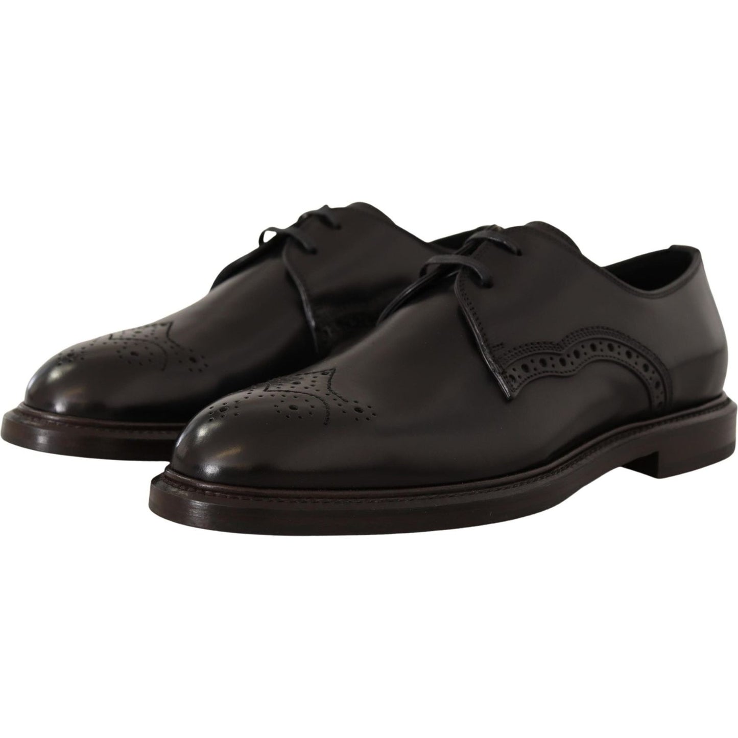 Dolce & Gabbana Elegant Black Derby Dress Shoes Dolce & Gabbana