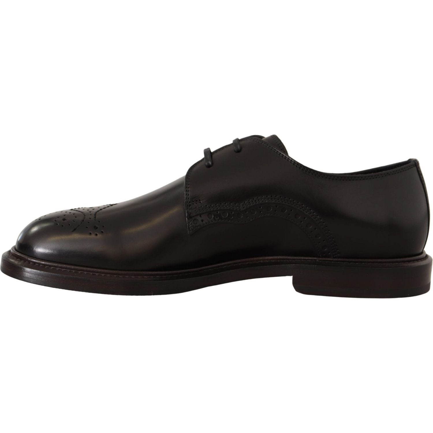 Dolce & Gabbana Black Leather Dress Formal Derby Shoes