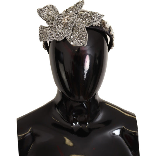 Dolce & Gabbana Elegant Crystal Diadem Headband - Chic Black Dolce & Gabbana