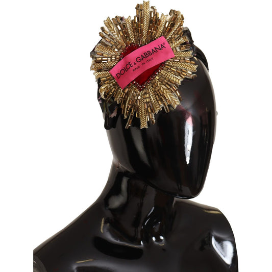 Dolce & Gabbana Regal Gold Silk Diadem Headband Dolce & Gabbana