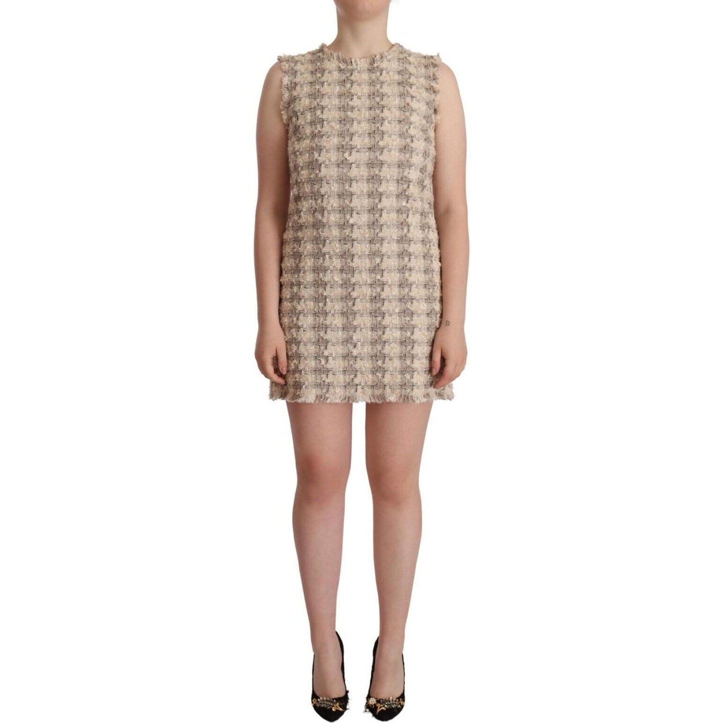 Dolce & Gabbana Chic Checkered Shift Mini Dress Dolce & Gabbana