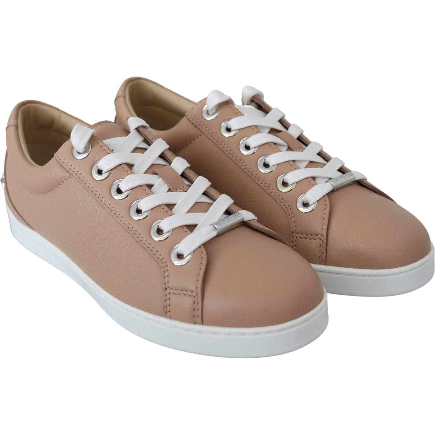 Jimmy Choo Powder Pink Nappa Leather Sneakers Jimmy Choo