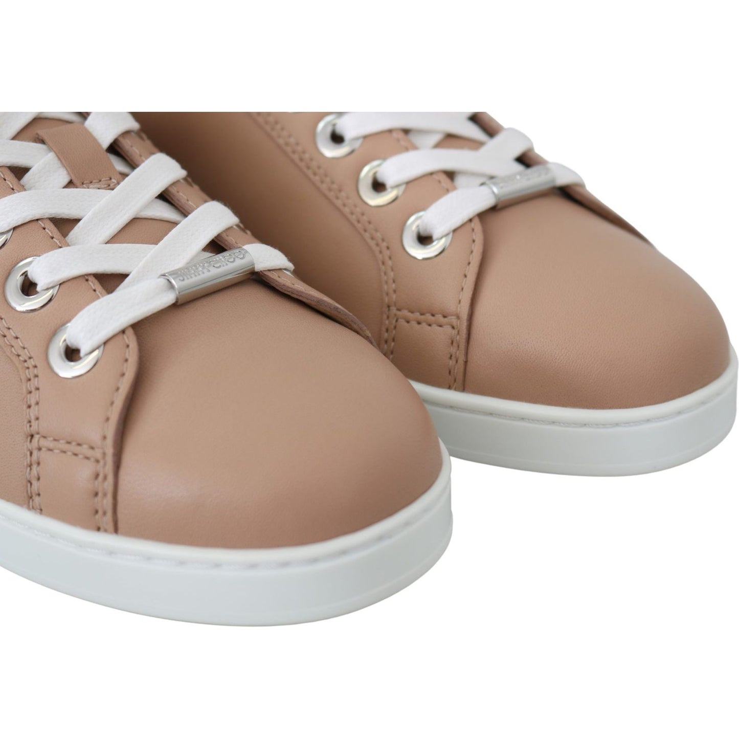 Jimmy Choo Powder Pink Nappa Leather Sneakers Jimmy Choo