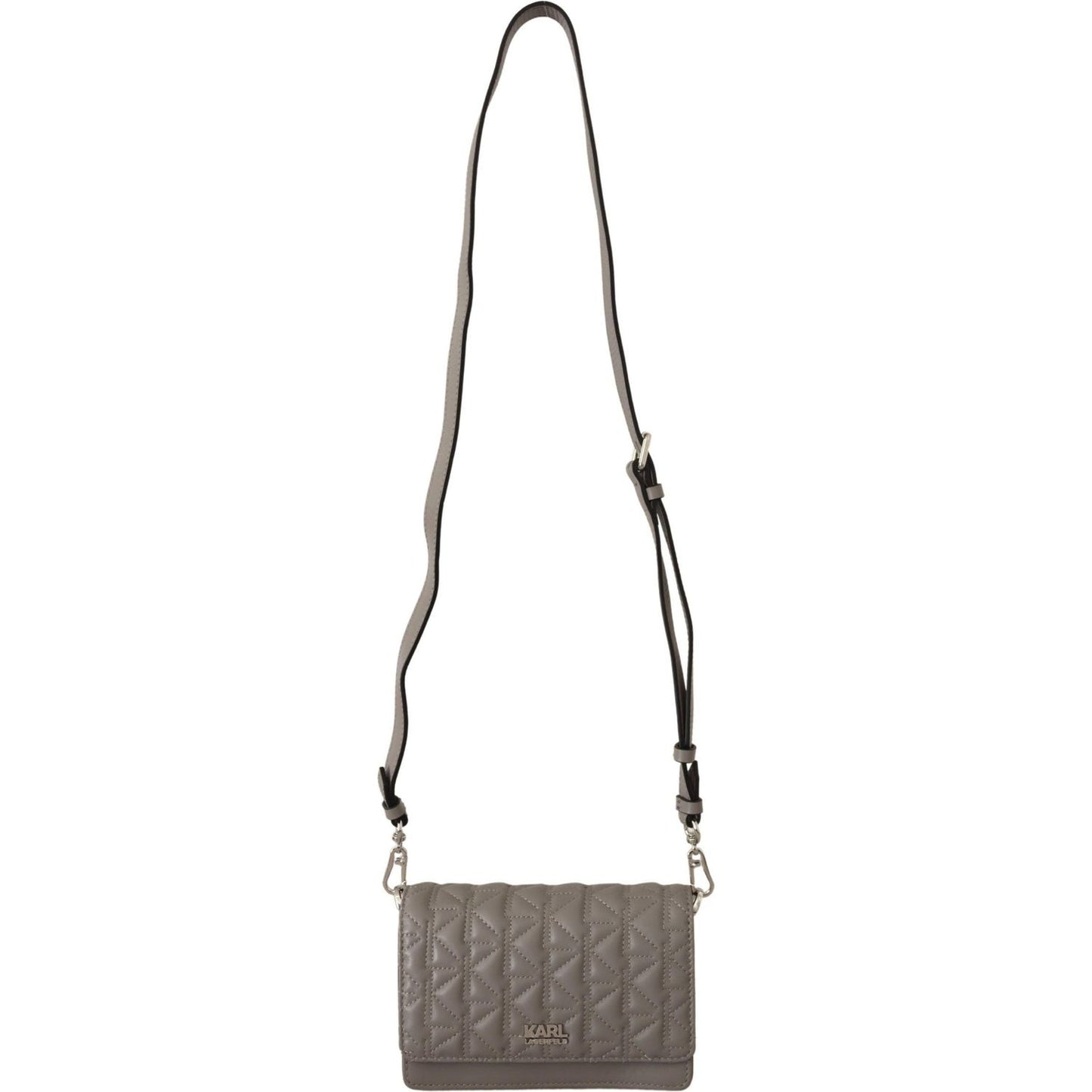 Karl Lagerfeld Light Grey Leather Crossbody Bag 1728,67466920096,Bags,Crossbody Bags - Bags,Crossbody Bags - Women - Bags,Grey,Karl Lagerfeld,New with tags,Shoulder Bags - Women - Bags,Women,Women - Bags