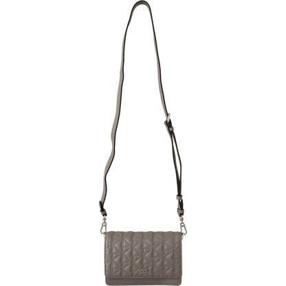 Karl Lagerfeld Light Grey Leather Crossbody Bag 1728,67466920096,Bags,Crossbody Bags - Bags,Crossbody Bags - Women - Bags,Grey,Karl Lagerfeld,New with tags,Shoulder Bags - Women - Bags,Women,Women - Bags