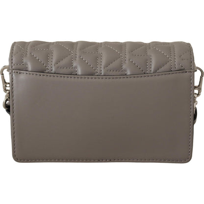 Karl Lagerfeld Light Grey Leather Crossbody Bag 1728,67466920096,Bags,Crossbody Bags - Bags,Crossbody Bags - Women - Bags,Grey,Karl Lagerfeld,New with tags,Shoulder Bags - Women - Bags,Women,Women - Bags