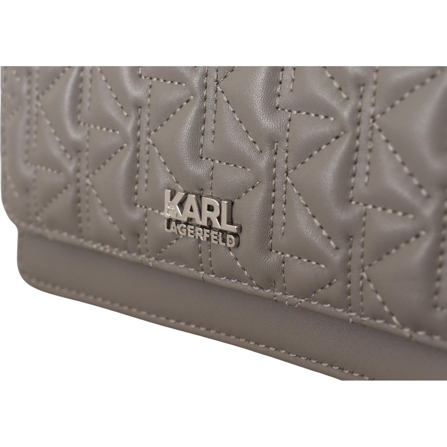 Karl Lagerfeld Light Grey Leather Crossbody Bag 1728,67466920096,Bags,Crossbody Bags - Bags,Crossbody Bags - Women - Bags,Grey,Karl Lagerfeld,New with tags,Shoulder Bags - Women - Bags,Women,Women - Bags