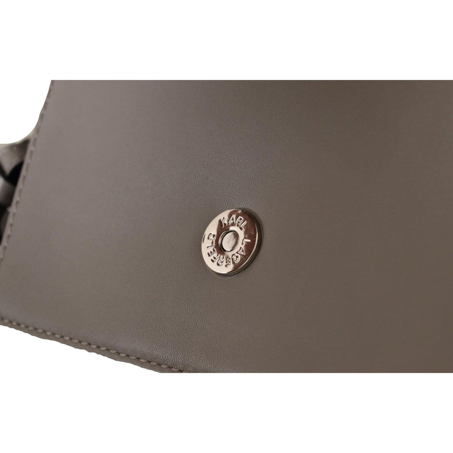 Karl Lagerfeld Light Grey Leather Crossbody Bag 1728,67466920096,Bags,Crossbody Bags - Bags,Crossbody Bags - Women - Bags,Grey,Karl Lagerfeld,New with tags,Shoulder Bags - Women - Bags,Women,Women - Bags