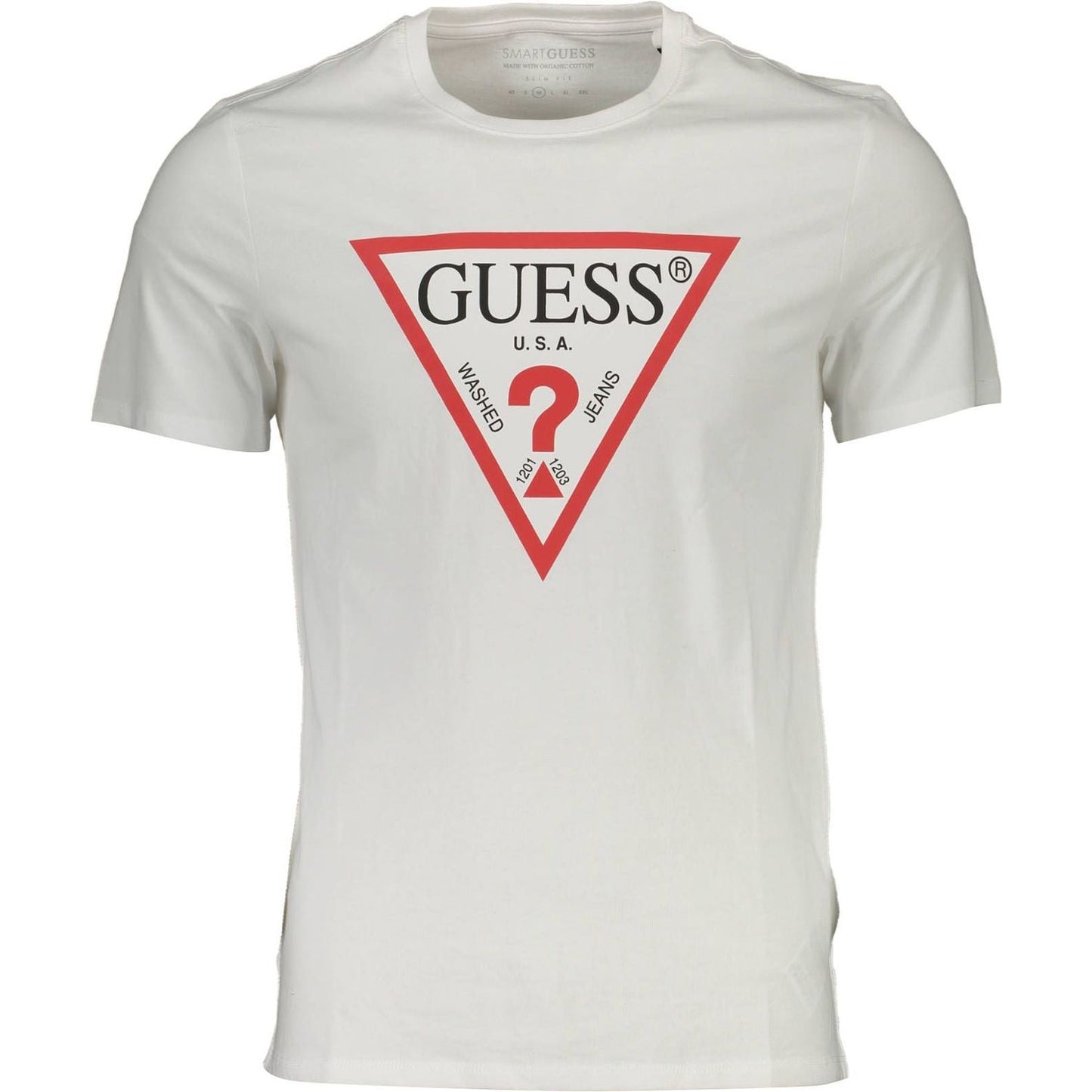 Guess Jeans White Cotton Men T-Shirt Guess Jeans