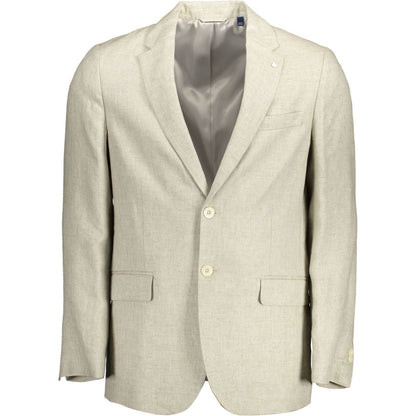 Gant Beige Linen Blazer Jacket 1728,67465543840,Beige,Clothing,Coats - Jackets & Coats - Clothing,Gant,IT52 | XL,Jackets & Coats - Clothing,Jackets - Men - Clothing,Men,Men - Clothing,New with tags