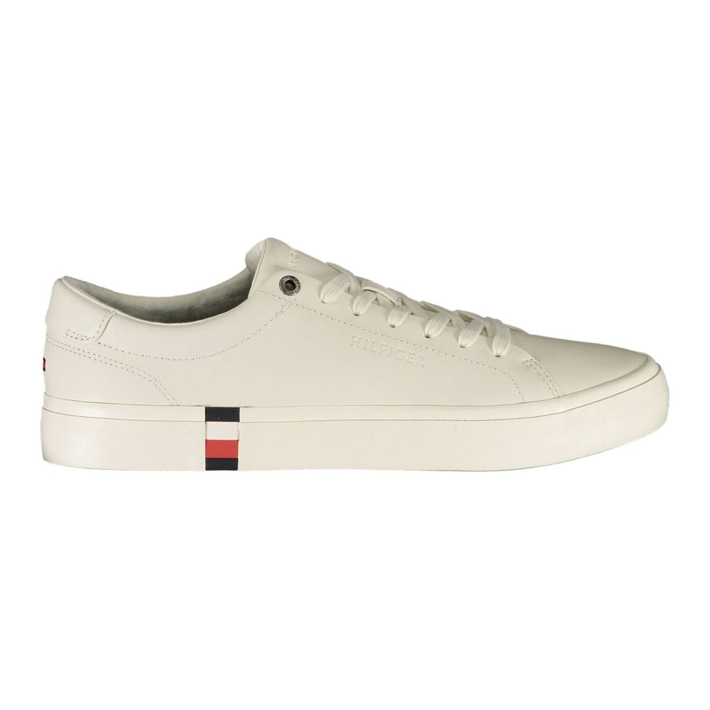 Tommy Hilfiger White Leather Men Sneaker Tommy Hilfiger