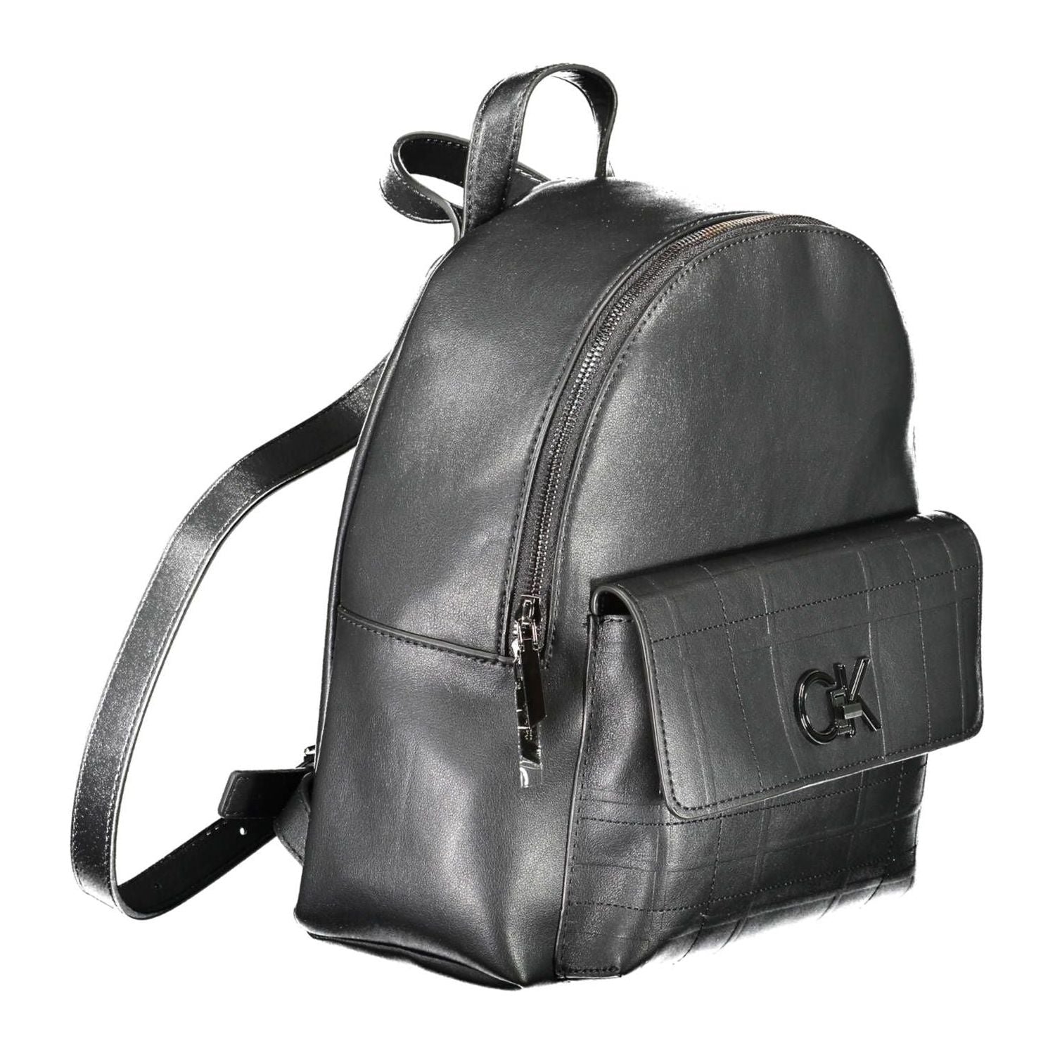 Front view with bag zipped and handles upright.