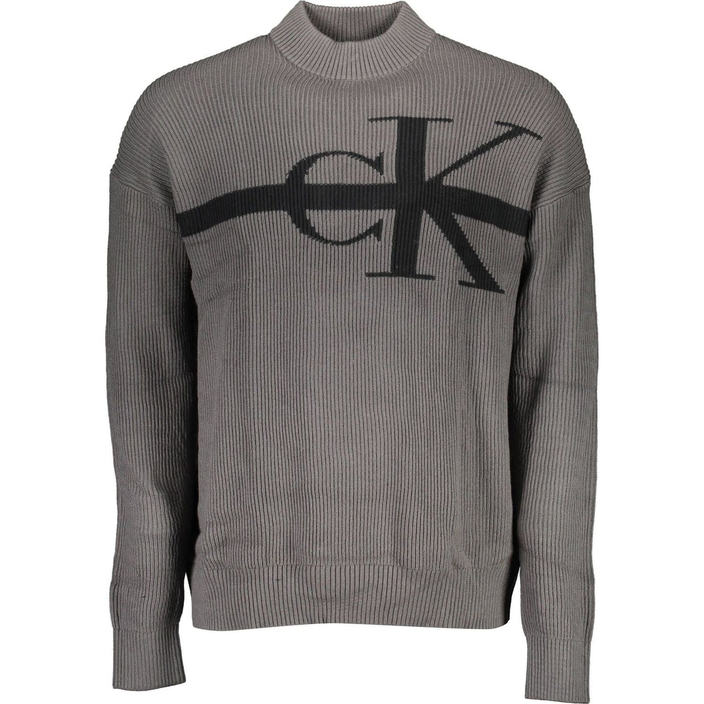 Calvin Klein Gray Cotton Men Sweater Calvin Klein