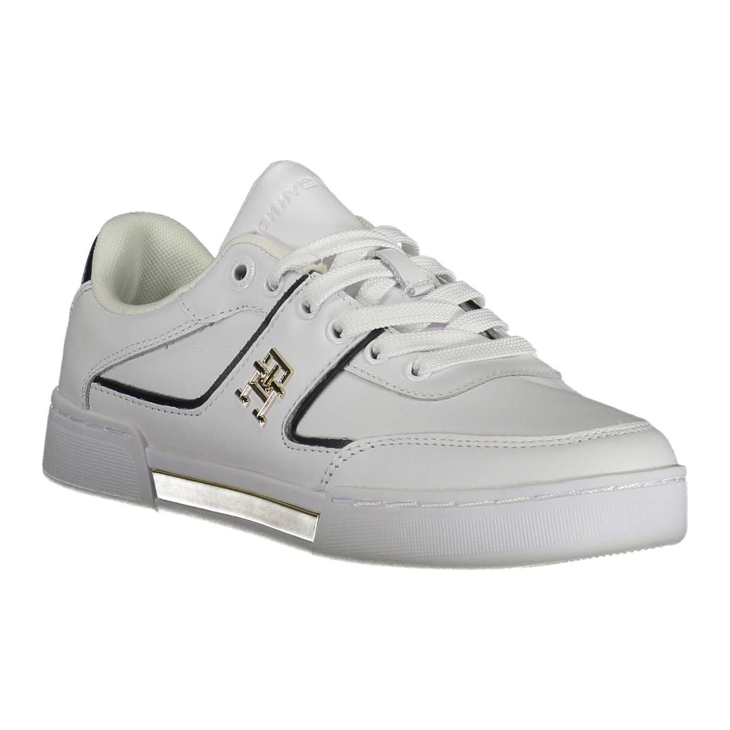 Tommy Hilfiger White Leather Women Sneaker Tommy Hilfiger