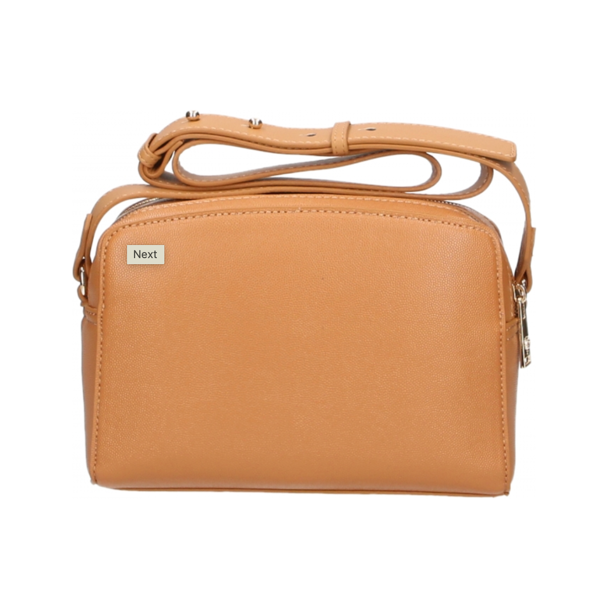 Plein Sport Chic Camel-Toned Crossbody with Double Zip Closure Plein Sport