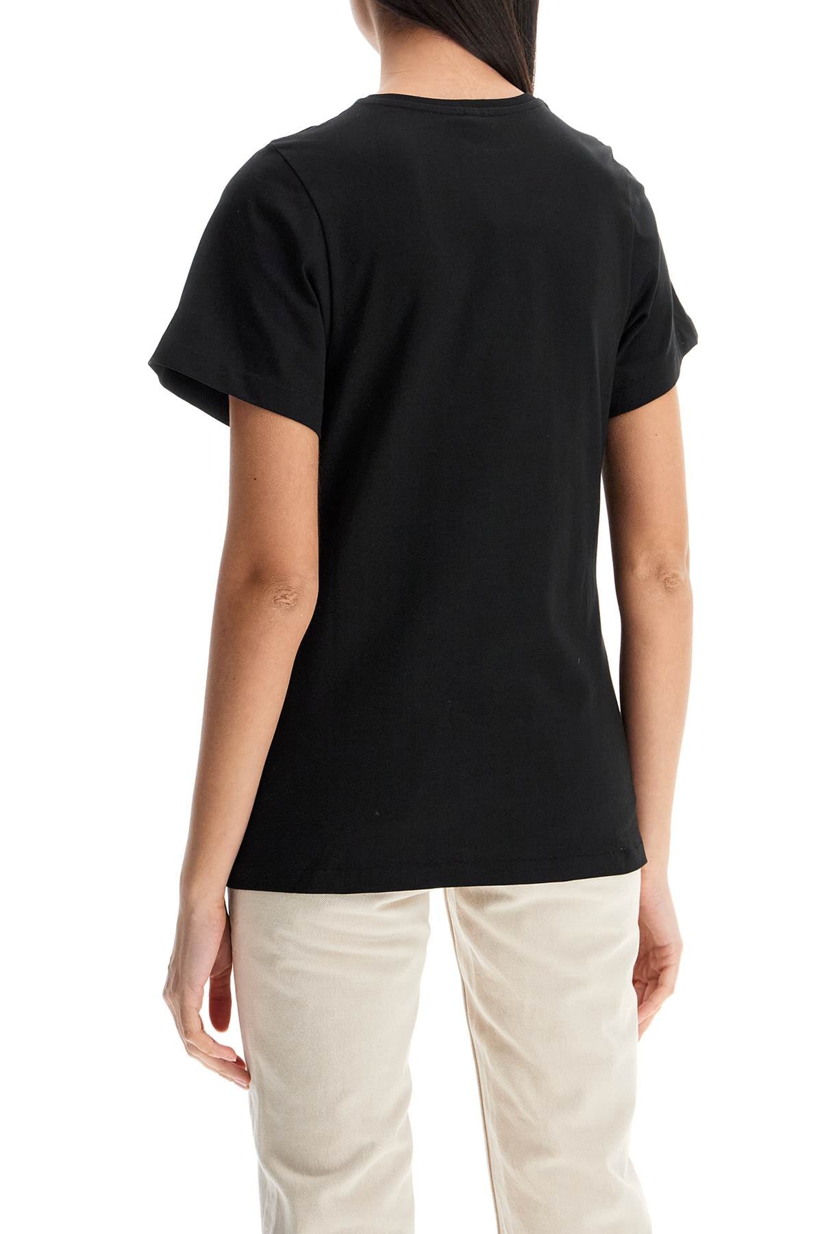 Toteme organic cotton t-shirt curved seams black Topwear Toteme