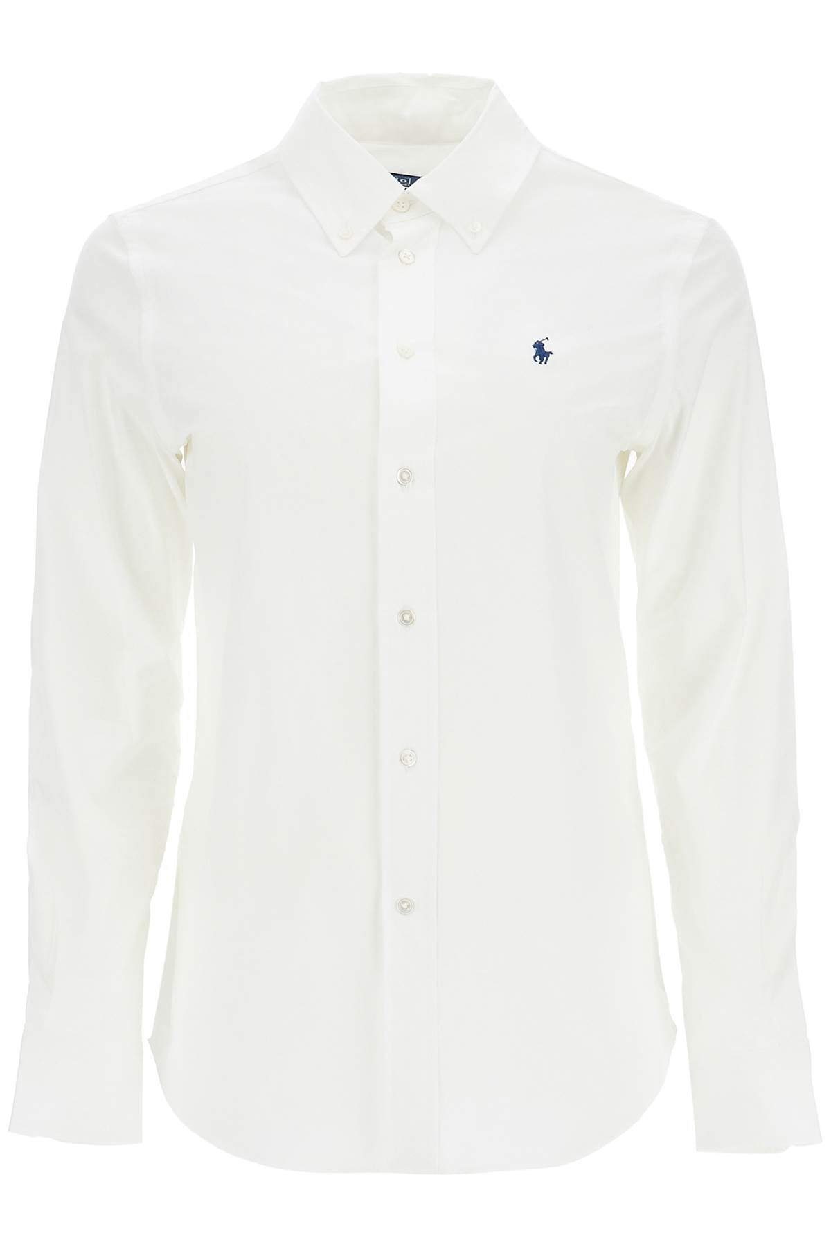 Polo Ralph Lauren white slim fit cotton shirt for women with long sleeves Topwear Polo Ralph Lauren