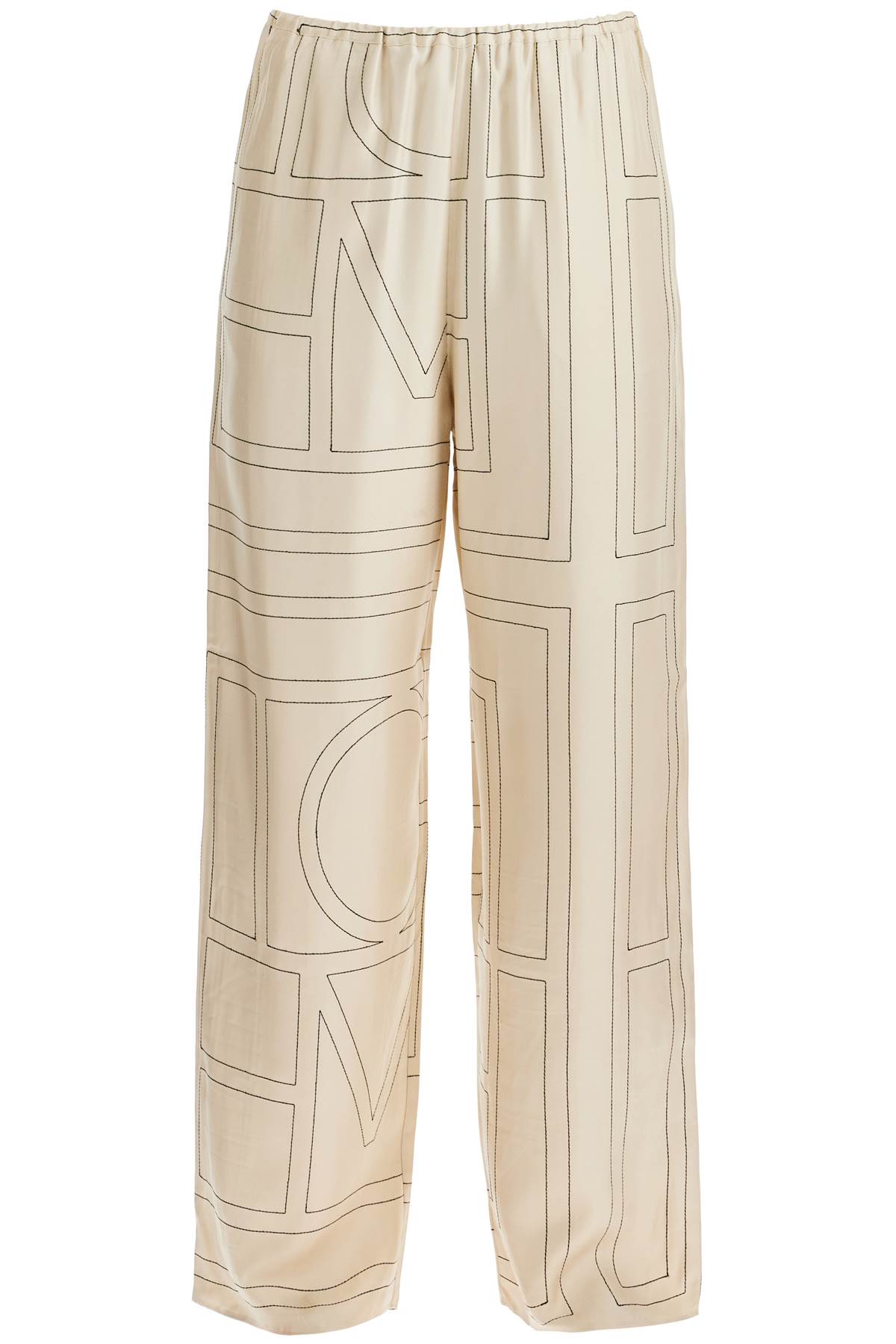 Toteme monogram silk pajama pants Trousers Toteme