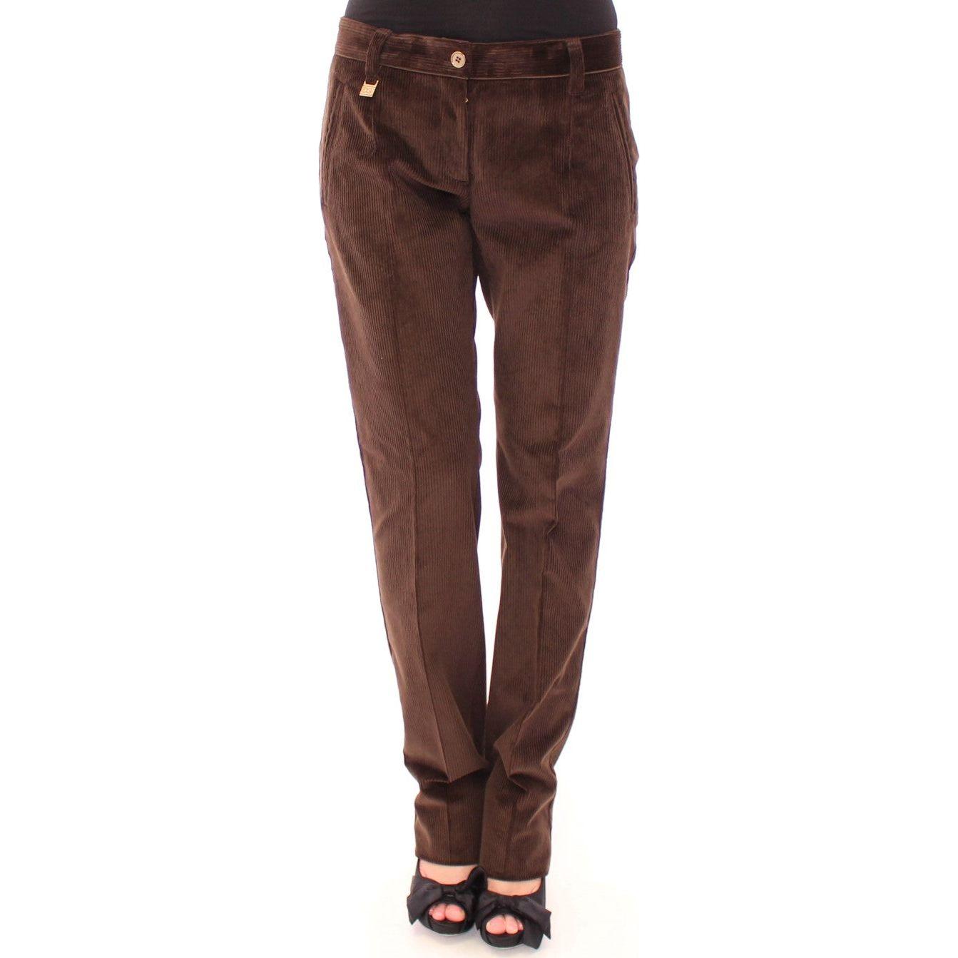 Dolce & Gabbana Elegant Brown Cotton Trousers Dolce & Gabbana