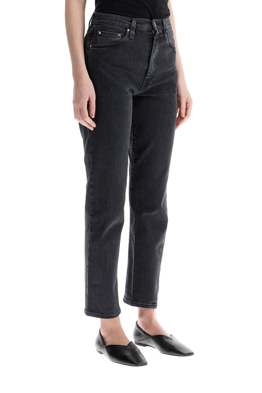 Toteme washed grey organic cotton jeans with twisted seams Jeans Toteme