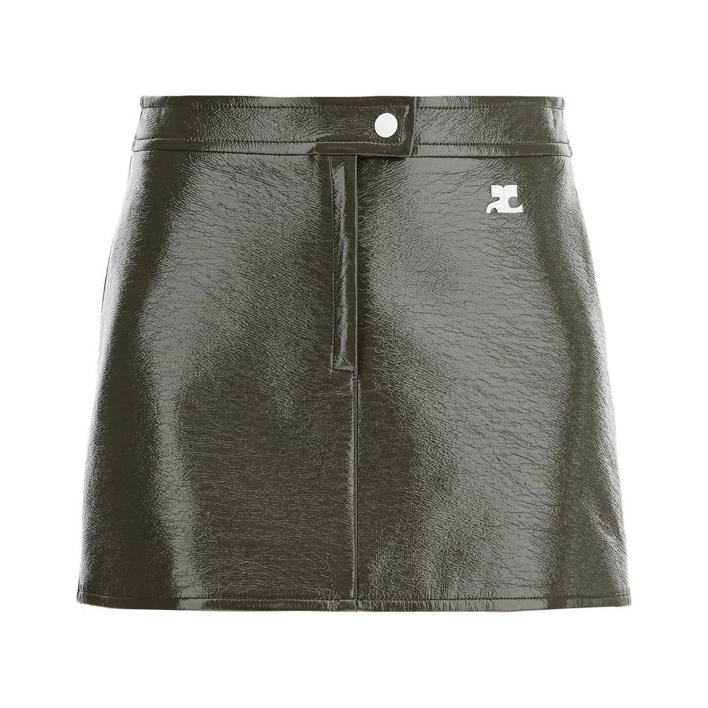 Courreges coated cotton mini skirt Skirts Courreges