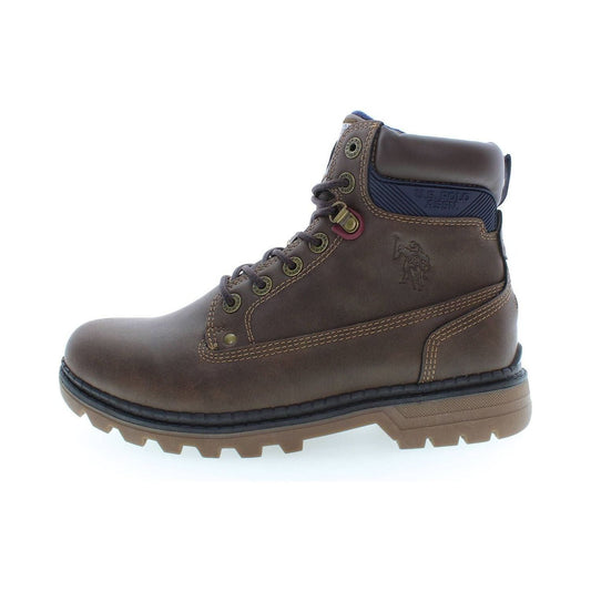 U.S. POLO ASSN. Brown Polyester Men Boot U.S. POLO ASSN.