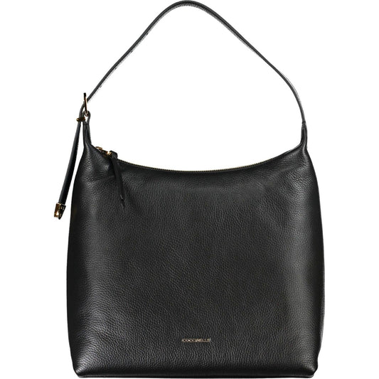 Elegant Black Leather Shoulder Bag