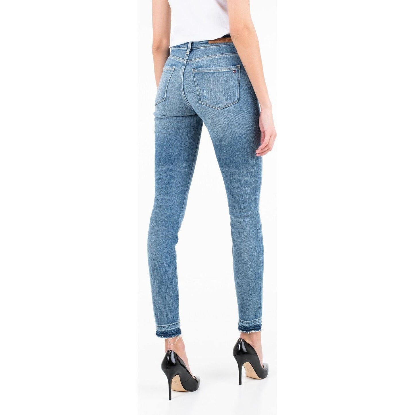 Tommy Hilfiger Blue Cotton Women Jegging Tommy Hilfiger