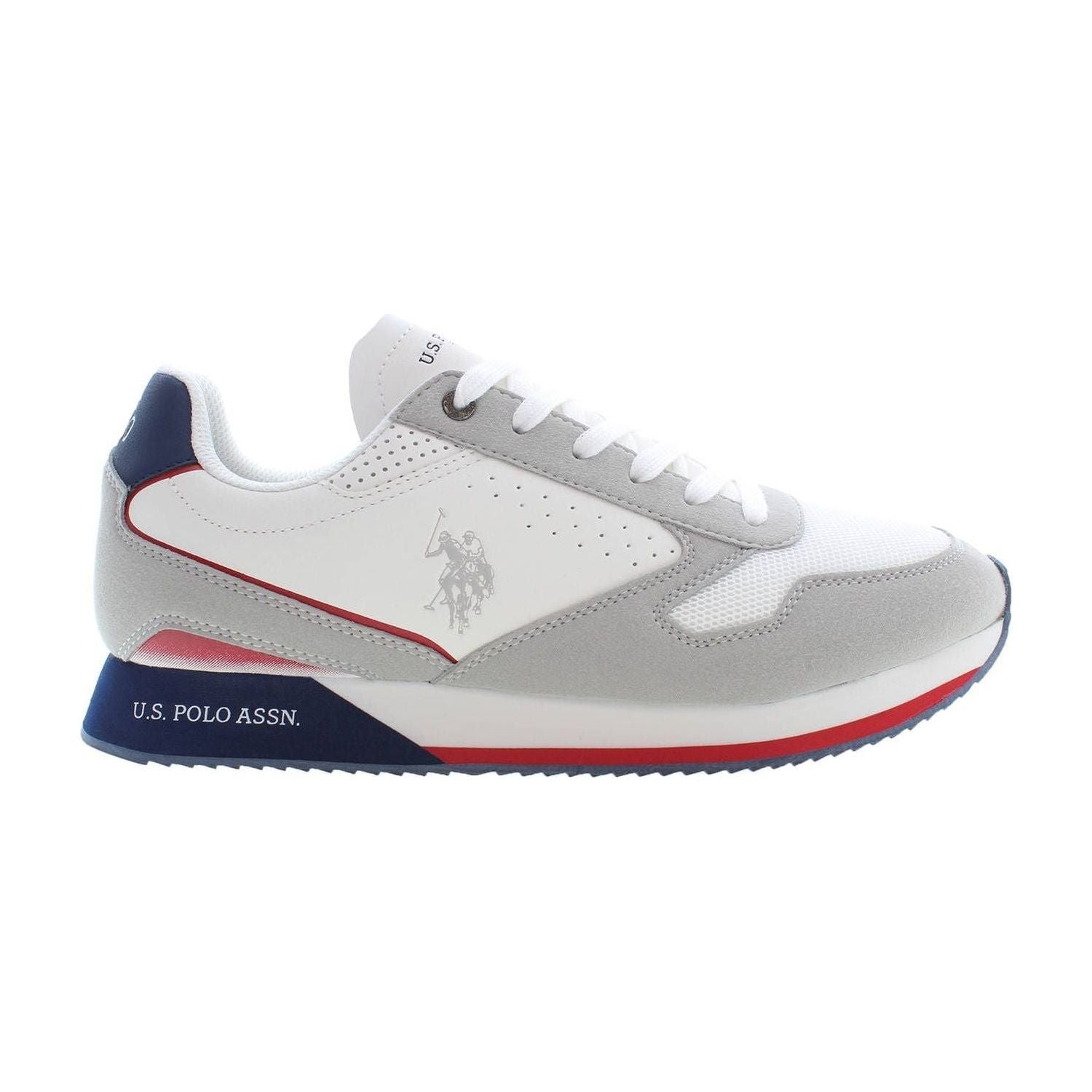 U.S. POLO ASSN. White Polyester Men Sneaker