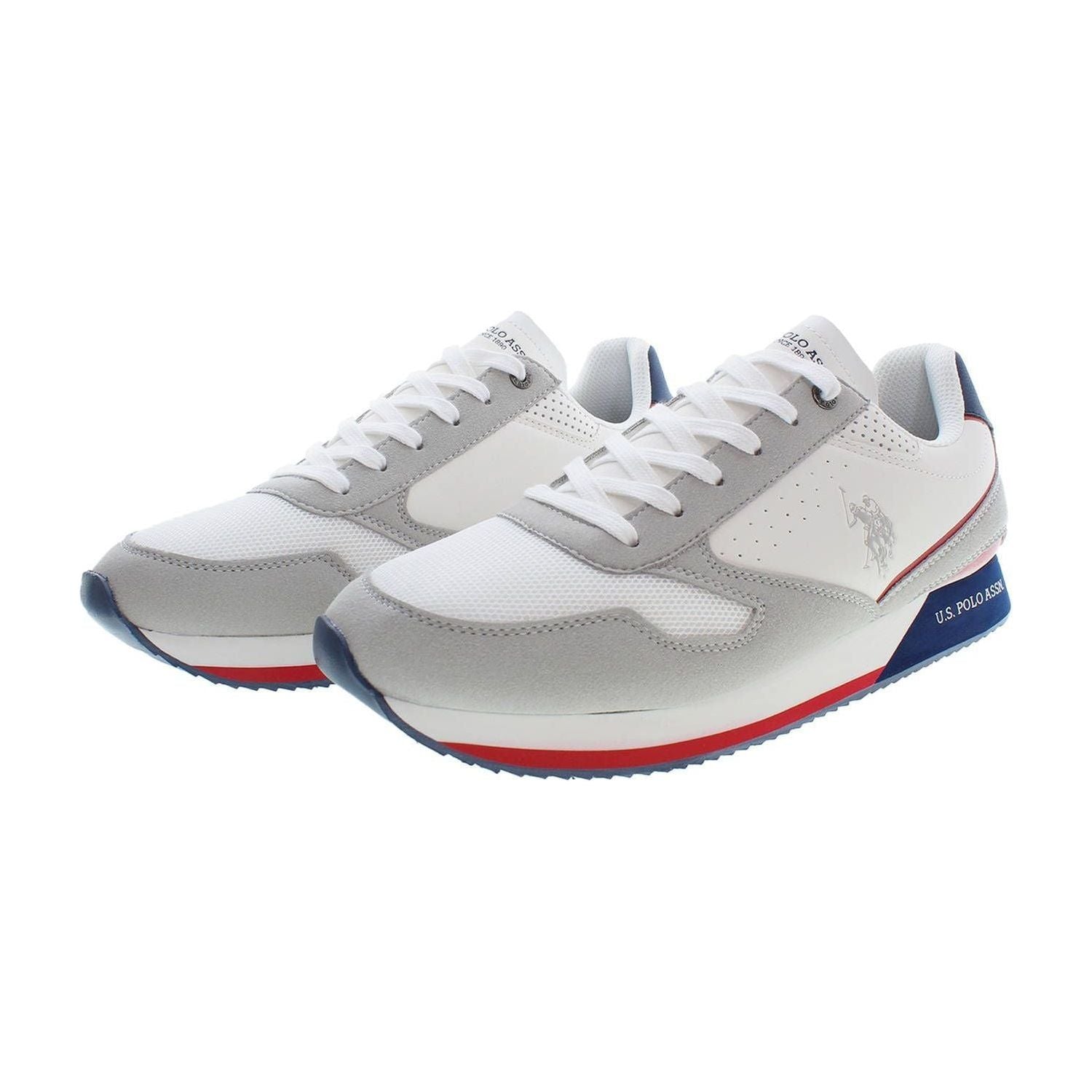 U.S. POLO ASSN. White Polyester Men Sneaker